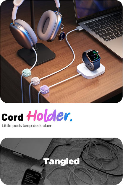 8 Pack Cable Clips, Cord Organizer, Cute Spring Cord Holder