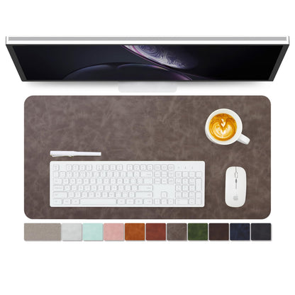Distressed Leather Desk Mat - Non-Slip PU Desk Pad for Office and Home - Desk Organization and Accessories - Ideal for Large Mouse Pad and Desk Mats on Top of Desks(Tan,31.5"x 15.7")