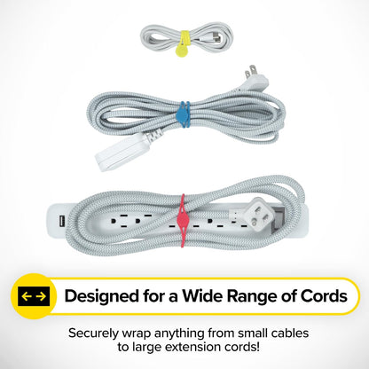 Wrap-It Storage MagnaTies 10pk Magnetic Silicone Ties for Cords