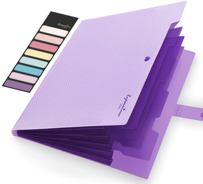 Sooez Accordion File Organizer, Expanding File Folder with Label, 5 Pocket