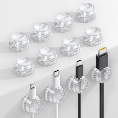 Lamicall 6Pack Cord Organizer, [1s Lock] Spring Cable Holder Clips for Desk