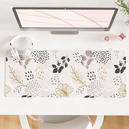 QiyI PU Leather Large Mouse Pad, Office Decor, 31.5" x 15.7", Rose Gold