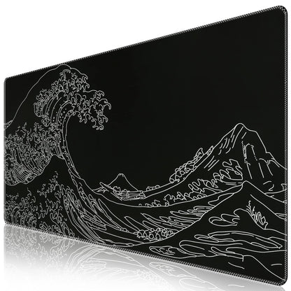 iCasso Desk Cover Mat, Office Mouse Pad,35.4x15.7in,Retro Black