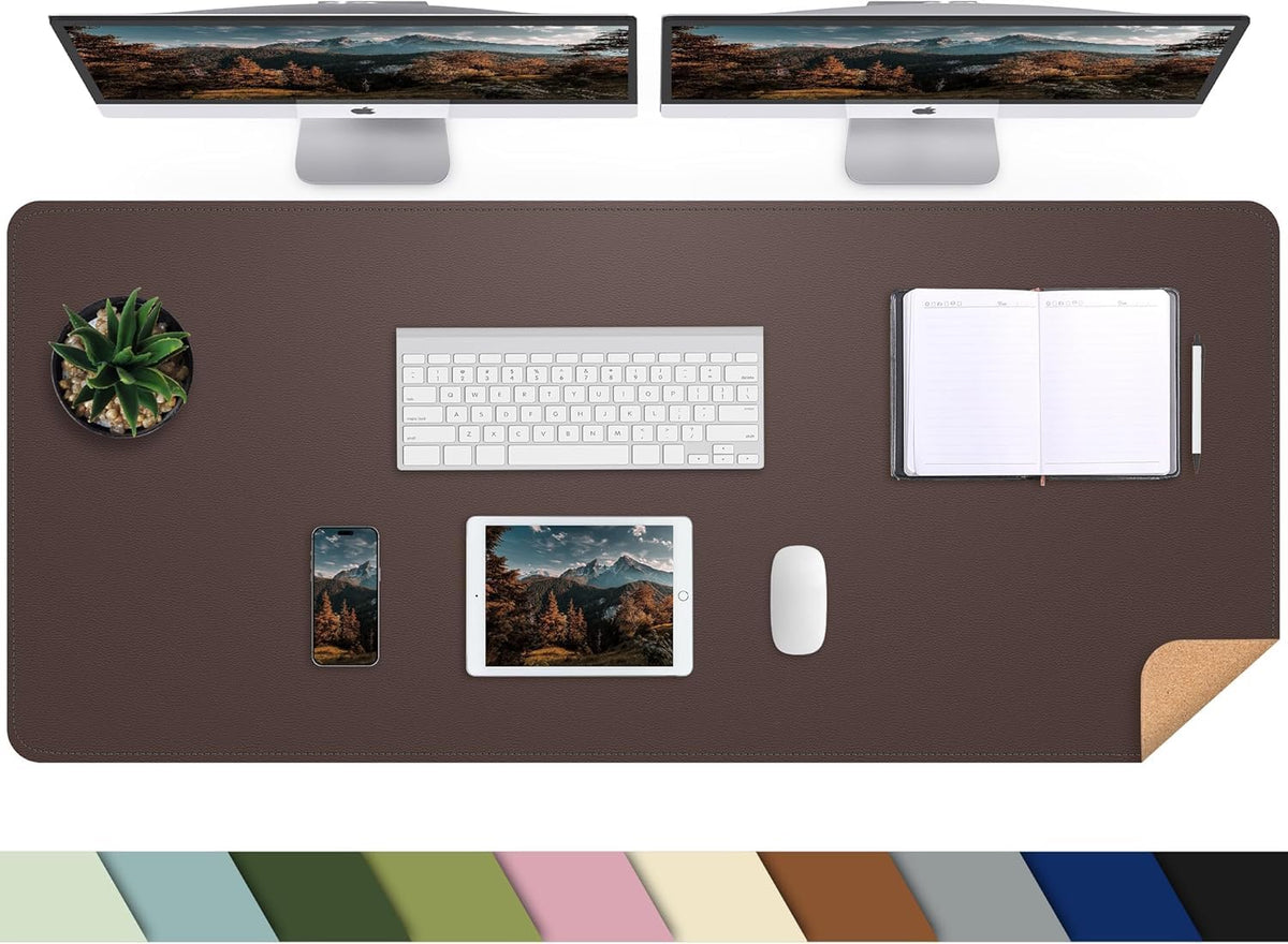 AFIING Large Desk Mat, 47" x 17", Black