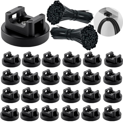 225-Pc Magnetic Cable Ties Set,Magnetic Zip Tie Mounts & Cable Ties