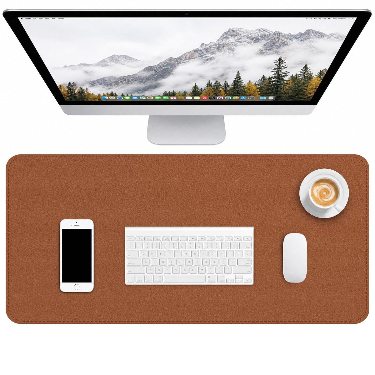 Leather Desk Mat, Desk Pad for Keyboard and Mouse Large Mouse Pads for Desk