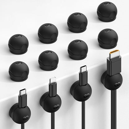 Lamicall 6 Pack Rotatable Cord Organizer, 1s Lock Spring Cable Holder Clips