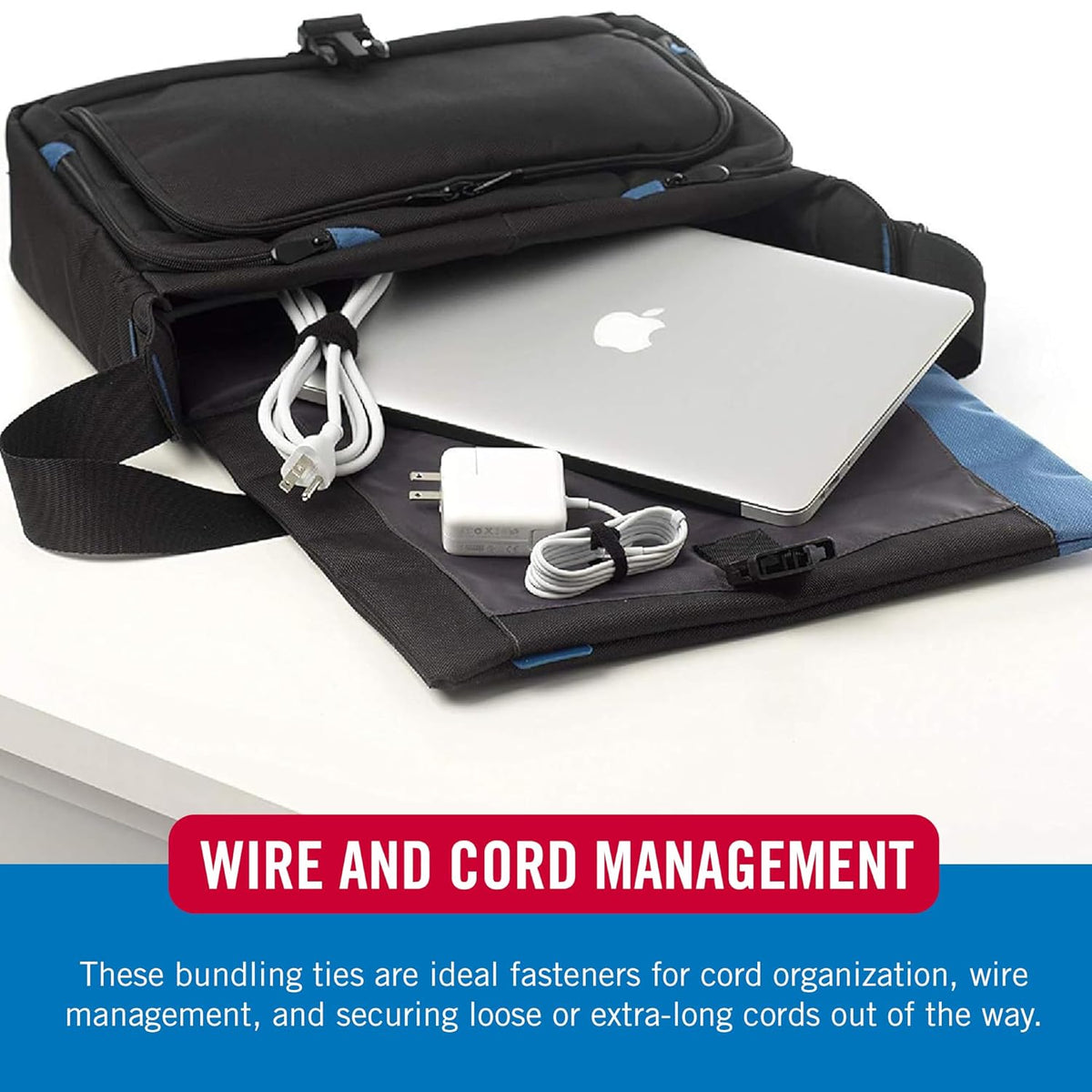 VELCRO Brand Reusable Cable Ties, Cord Management, 8in, Black, 150 Pack