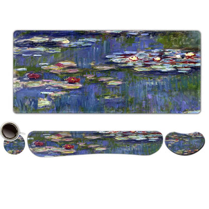 ToLuLu Extended Gaming Mouse Pad, Memory Foam Keyboard Mouse Wrist Rest Set