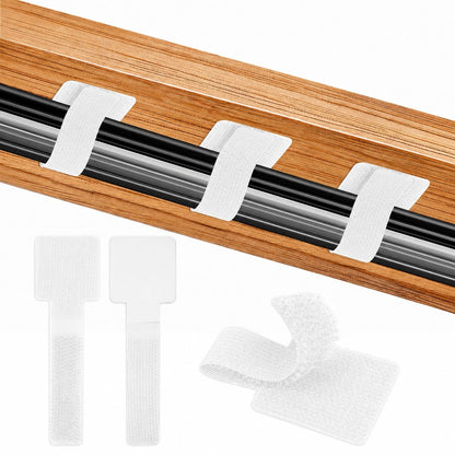 100 Pcs Cable Management Under Desk, Cable Ties, Cord Organizer Straps