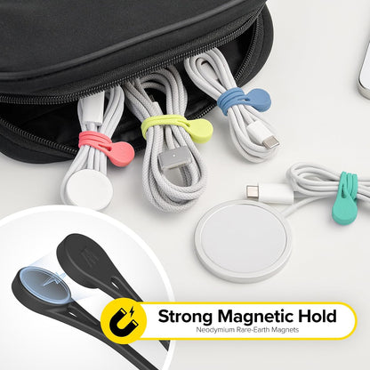 Wrap-It Storage MagnaTies 10pk Magnetic Silicone Ties for Cords