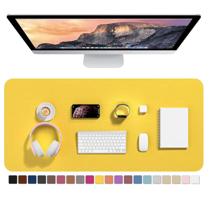 Hsurbtra Desk Pad, 30" x 14" PU Leather Desk Mat, XL Extended Mouse Pad, Waterproof Desktop Blotter Protector, Non-Slip Ultra Thin Large Laptop Keyboard Writing Mat for Office Home, Pink