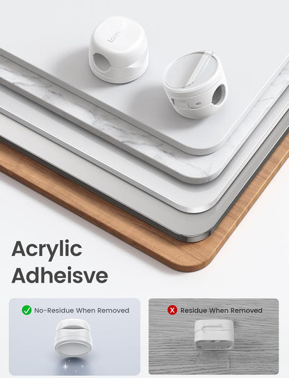 Lamicall 6 Pack Rotating Magnetic Cable Clips, Cord Organizer Holder