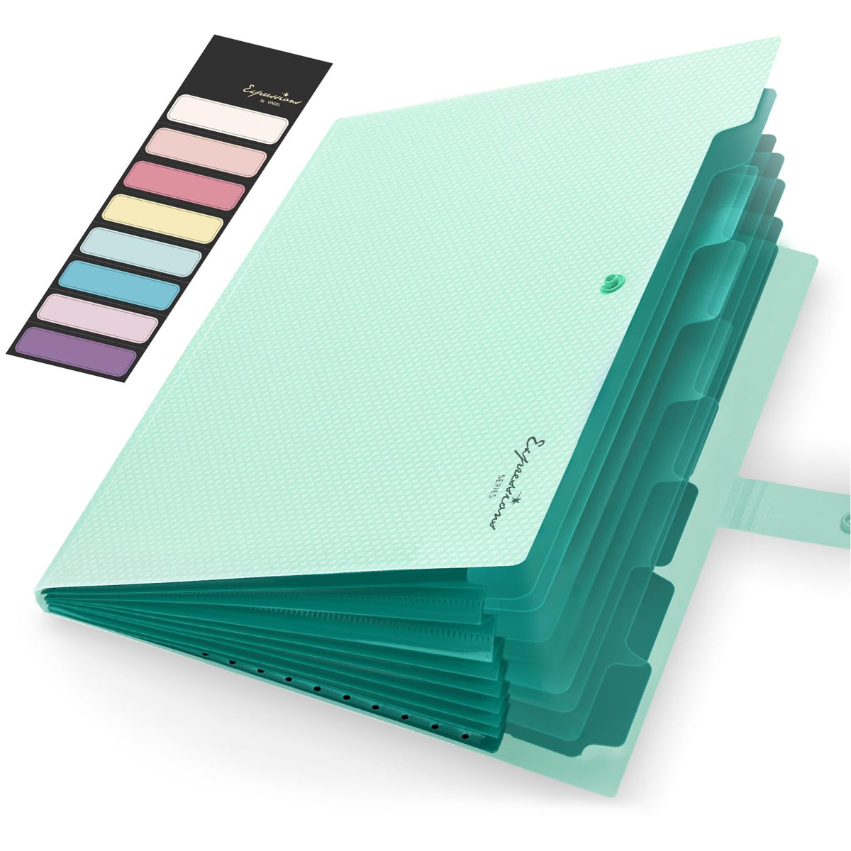 Sooez Accordion File Organizer, Expanding File Folder with Label, 5 Pocket