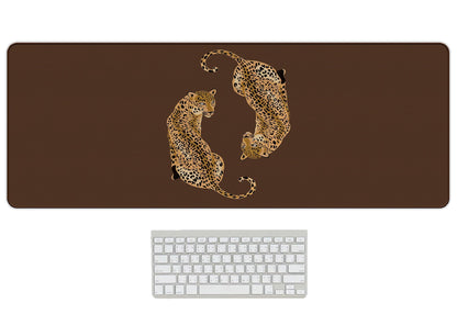UTELKA Blue Desk Mat, Flroal Desk Matt for Desktop Mouse Pad 31.5x11.8
