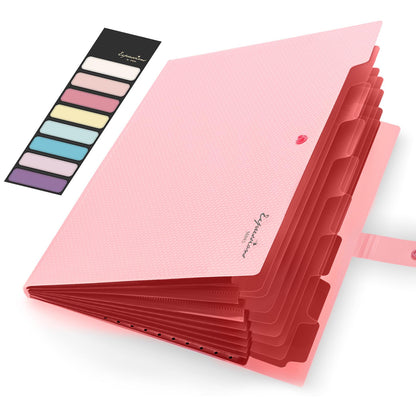 Sooez Accordion File Organizer, Expanding File Folder with Label, 5 Pocket