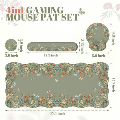iCasso Keyboard Pad for Workspace, Green 35.4"x15.7" Desk Protector