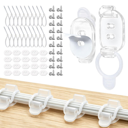 10 Pack Adhesive Cable Clips, Adjustable Cable Management Clips Black