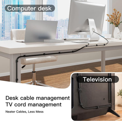 30 Pcs Small Black Adhesive Cable Clips for Cord Management Under Desk Nightstand Phone PC Charger Plug Speaker TV Cord Holder Keeper Hook Wall Wire Organizer Car Dash Cam Ethernet Christmas Light