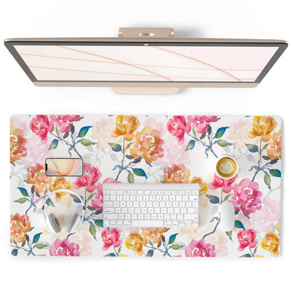 QiyI PU Leather Large Mouse Pad, Office Decor, 31.5" x 15.7", Rose Gold