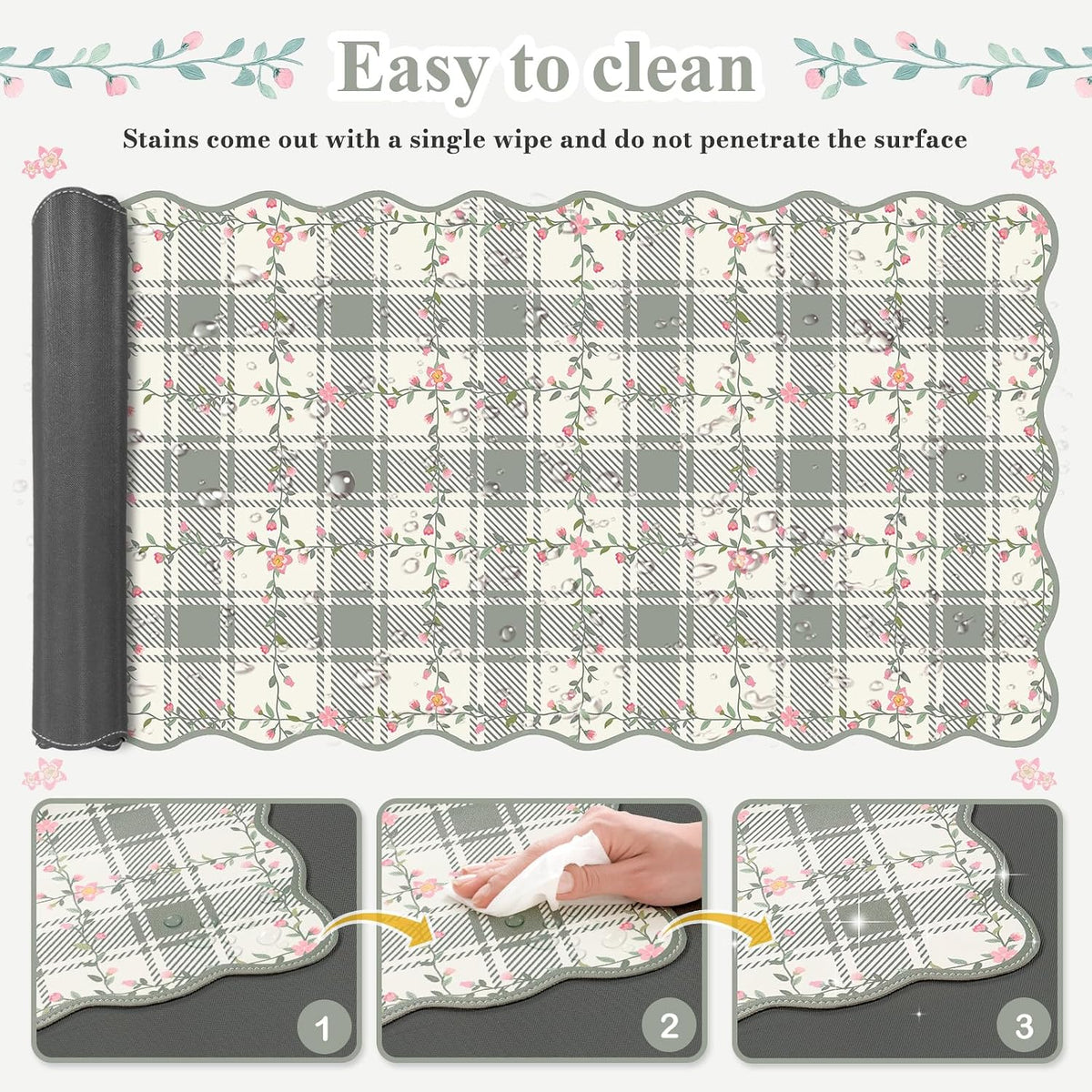 iCasso Light Green Mouse Mat 35.4"x15.7", Desk Shield for Workspace