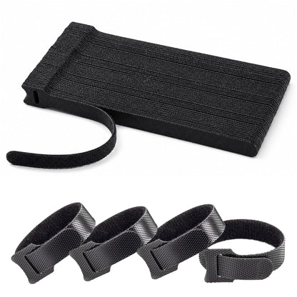 70pcs Cable Ties Reusable Black and White Wire Ties Cable Management Cord Ties Reusable for Electronics Hook and Loop Cable Ties for Computer 4 6 8 Inch