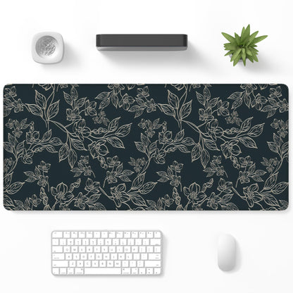 Desk Mat, Large Gaming Mouse Pad, 32" x 12", Boho Retro Floral