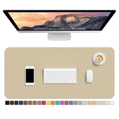 Hsurbtra Desk Pad, 30" x 14" PU Leather Desk Mat, XL Extended Mouse Pad, Waterproof Desktop Blotter Protector, Non-Slip Ultra Thin Large Laptop Keyboard Writing Mat for Office Home, Pink