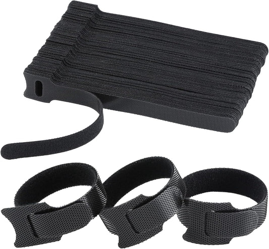 MVYC 120PCS 6 Inch Reusable Cable Ties Wire Ties Cord Organizer Cable Organizer Adjustable Management Black