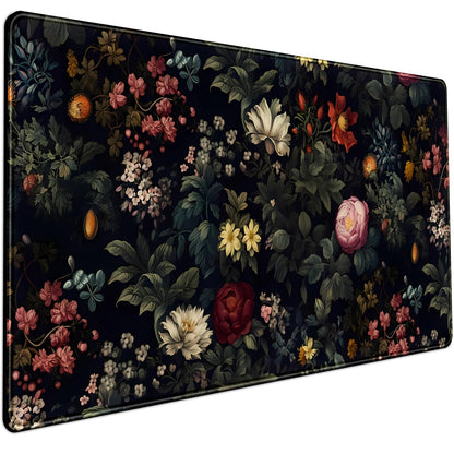 Boho Aesthetic Desk Mat Wildflowers Large Mouse Pad Gaming Desk Pad, XXL Keyboard Mat Full Desktop Women Office Desk Accessories with Stitched Edges Anti-Slip Funny Deskpad, 31.5 X 15.8 in