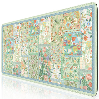 iCasso Desk Mat,Mouse Pad for Office Desk,35.4x15.7in,Pink Flowers