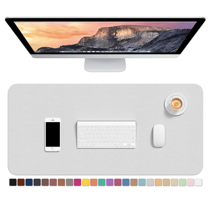 Hsurbtra Desk Pad, 30" x 14" PU Leather Desk Mat, XL Extended Mouse Pad, Waterproof Desktop Blotter Protector, Non-Slip Ultra Thin Large Laptop Keyboard Writing Mat for Office Home, Pink