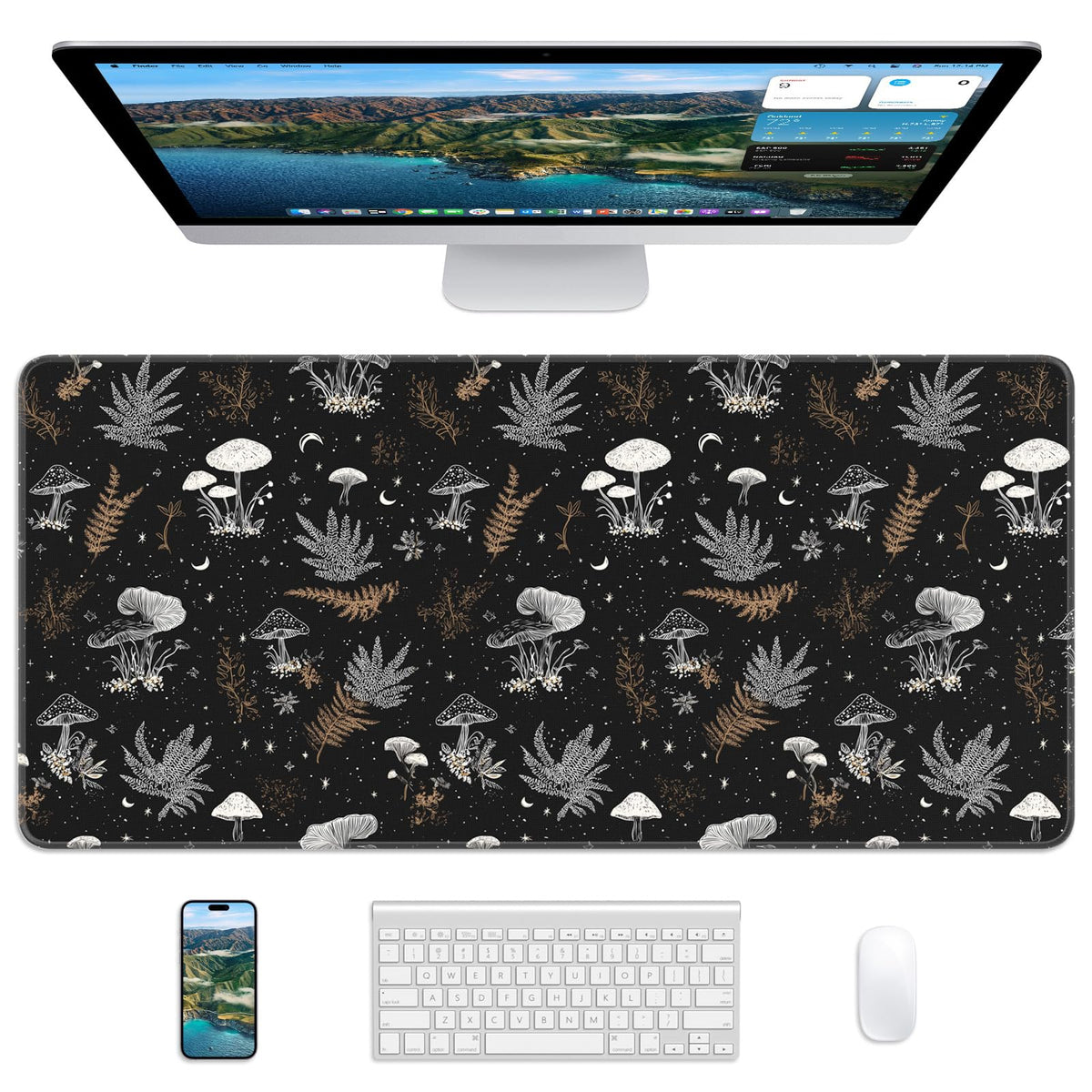 Mouse Pad 31.5x11.8in Large Desk Mat Non-Slip for Office