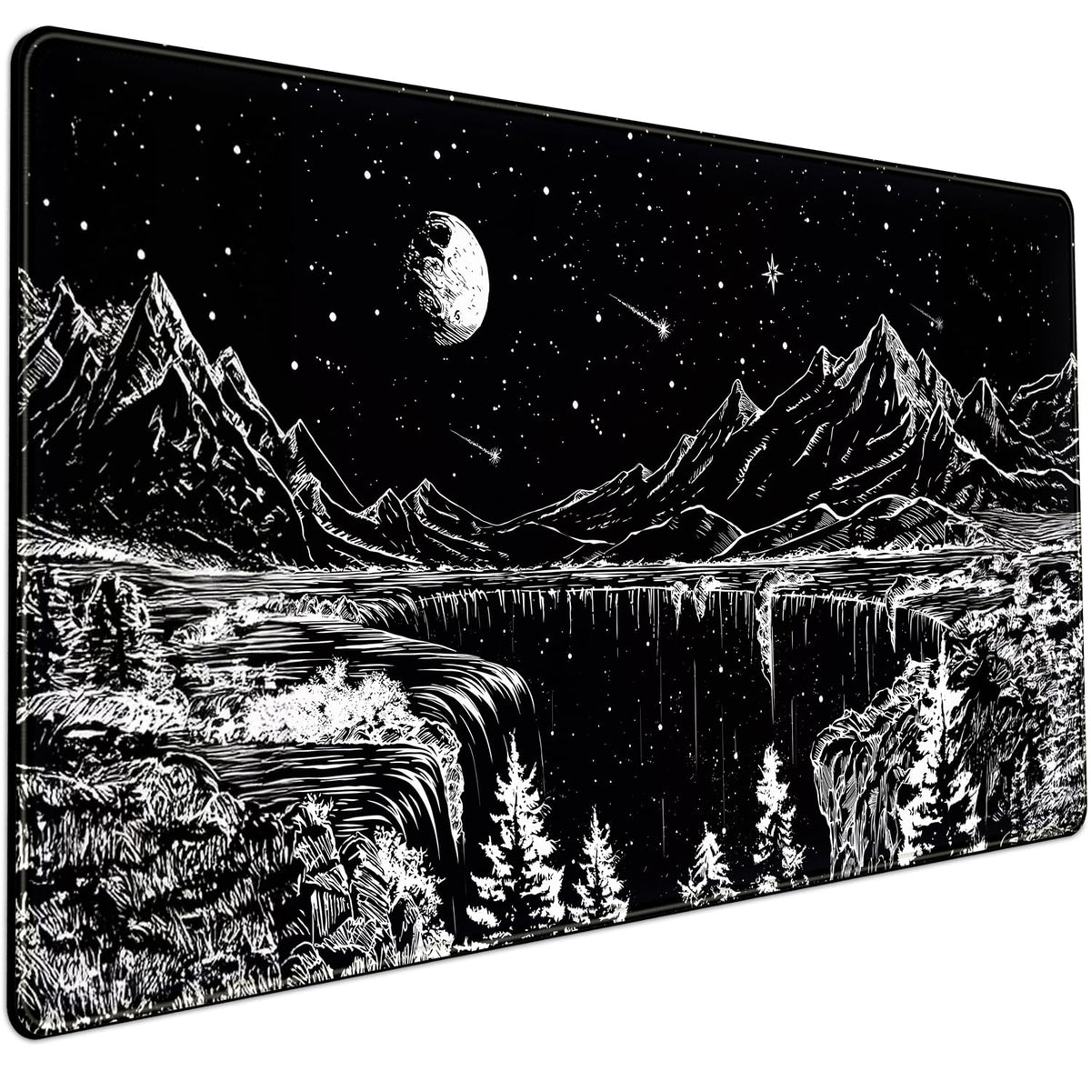 Boho Aesthetic Desk Mat Wildflowers Large Mouse Pad Gaming Desk Pad, XXL Keyboard Mat Full Desktop Women Office Desk Accessories with Stitched Edges Anti-Slip Funny Deskpad, 31.5 X 15.8 in