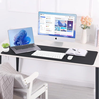 AFIING Large Desk Mat, 47" x 17", Black