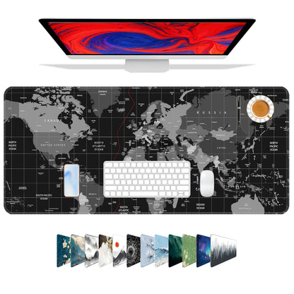 Galdas Mouse Pad For Gaming,Forest Background Pattern XXL XL Large Mouse Mat Long Extended MousePad Desk Mat Non-Slip Rubber Mice Pads Stitched Edges Thin (31.5 x 11.8 x 0.12 Inches) Tree