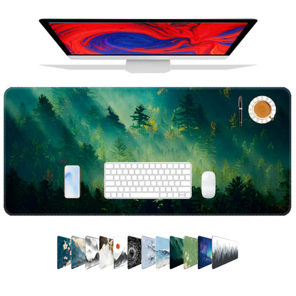 Galdas Mouse Pad For Gaming,Forest Background Pattern XXL XL Large Mouse Mat Long Extended MousePad Desk Mat Non-Slip Rubber Mice Pads Stitched Edges Thin (31.5 x 11.8 x 0.12 Inches) Tree