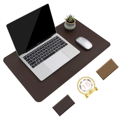YSAGi Non-Slip Leather Desk Pad, Waterproof Laptop Computer Desk Keyboard Mat, Table Protector Blotter Mat, Large Mouse Pad for Office/Work/Home/Decor(Dark Brown, 31.5" x 15.7")