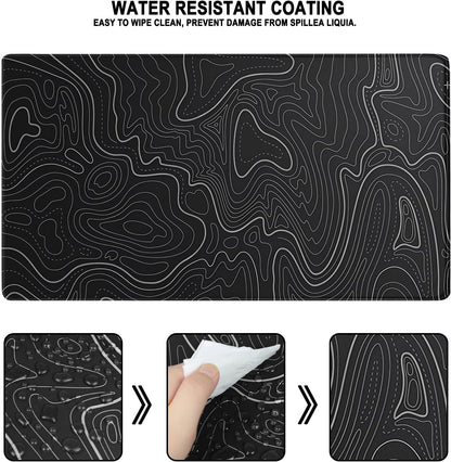 Large Gaming Mouse Pad, Waterproof Extra Large Mousepad with Stitched Edges