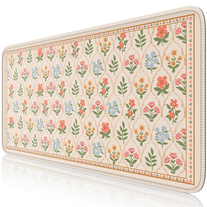 iCasso Desk Mat,Mouse Pad for Office Desk,35.4x15.7in,Pink Flowers