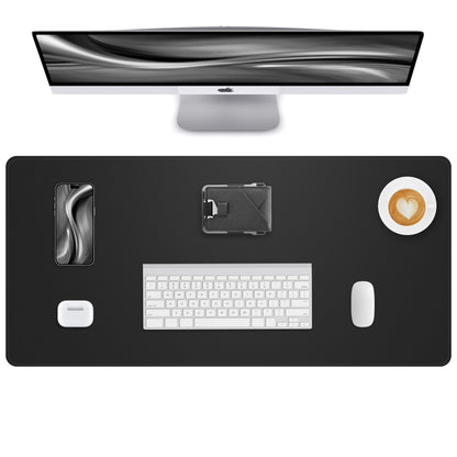 AFIING Desk Pad Protector 23.6" x 13.7" - Non-Slip Waterproof PU Leather Desk Mat for Mouse, Keyboard, Laptop, Office and Home Workspace (Beige)