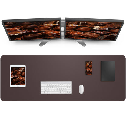 Leather Desk Pad Blotter,Mouse Pad,Office Desk Mat, Non-Slip PU Leather Desk mat,Large Desk mat,Waterproof Keyboard mat for Office/Home/Decor (Black,35" x 17")