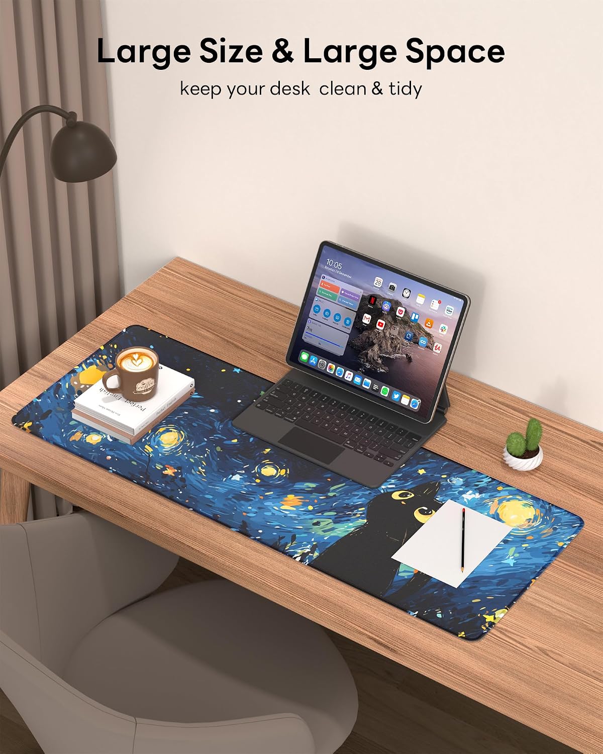 Mouse Pad 31.5x11.8in Large Desk Mat Non-Slip for Office