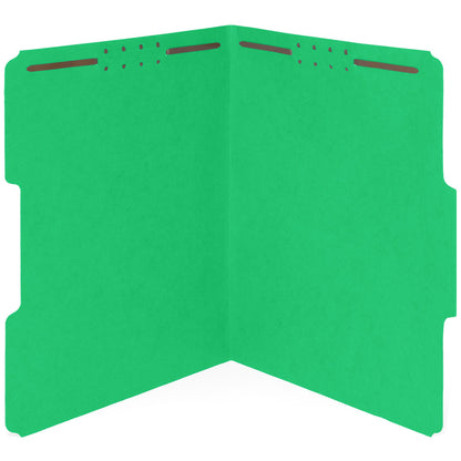 Blue Summit Supplies 50 Yellow Fastener File Folders, Letter, 1/3 Cut Tab