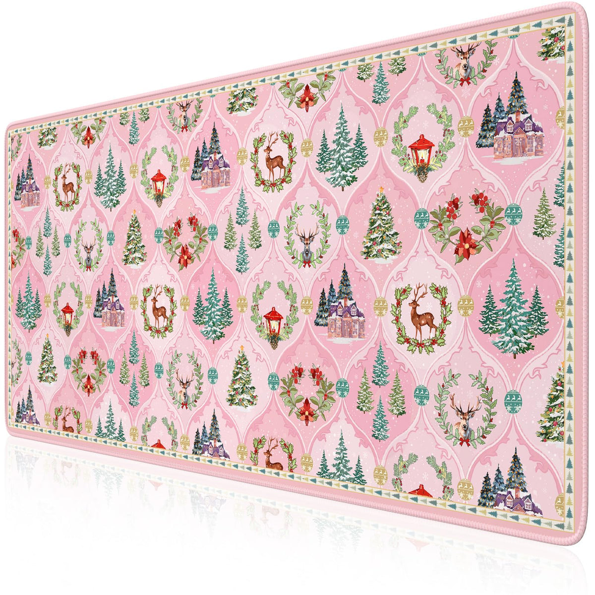 iCasso Desk Cover Mat, Office Mouse Pad,35.4x15.7in,Retro Black