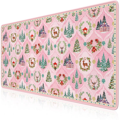 iCasso Desk Cover Mat, Office Mouse Pad,35.4x15.7in,Retro Black