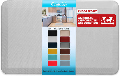 ComfiLife Anti Fatigue Floor Mat – 3/4 Inch Thick Kitchen Mats for Floor, Standing Desk Mat, Kitchen Rug – Comfort at Home, Office – Durable – Stain Resistant – Non-Slip Bottom (20" x 32", Black)