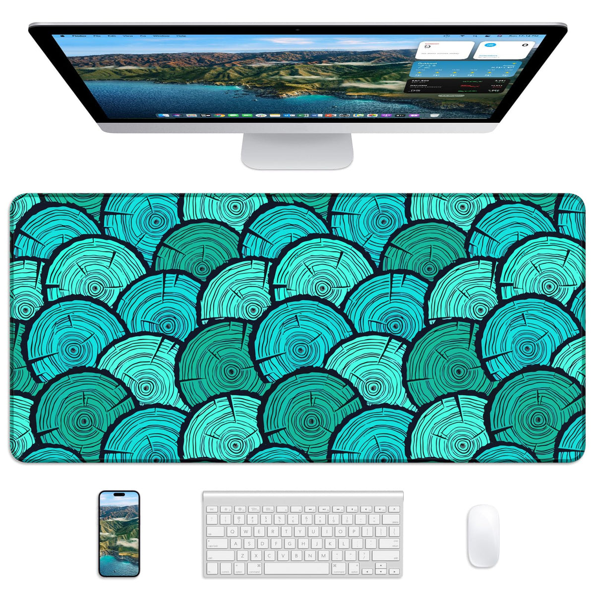 Mouse Pad 31.5x11.8in Large Desk Mat Non-Slip for Office