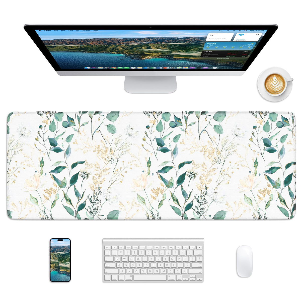 Mouse Pad 31.5x11.8in Large Desk Mat Non-Slip for Office
