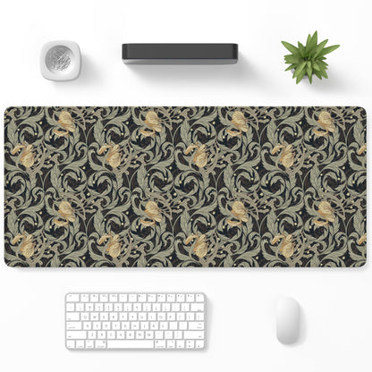 Desk Mat, Large Gaming Mouse Pad, 32" x 12", Boho Retro Floral